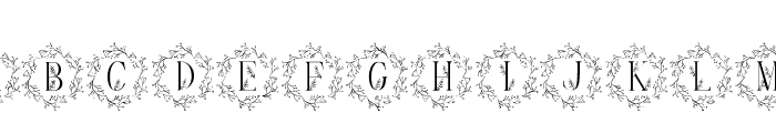 Vine Monogram Wreath Font LOWERCASE