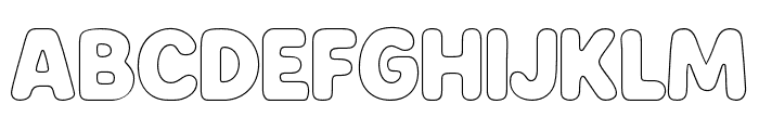 Vineline Bubble Outline Font UPPERCASE