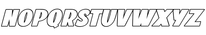 Vintage Culture Outline Italic Font UPPERCASE