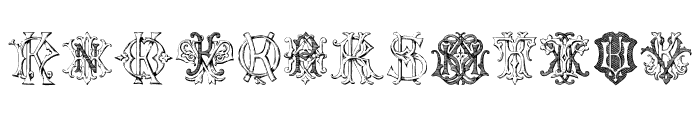 Vintage Monograms K Regular Font UPPERCASE