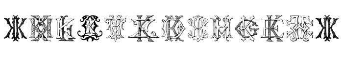 Vintage Monograms K Regular Font LOWERCASE