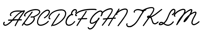 Vintage Postman Script Font UPPERCASE
