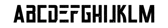 Vintage Technos Rough Font LOWERCASE