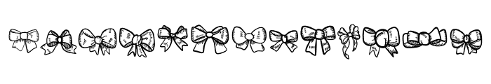 Vintage bows Font UPPERCASE