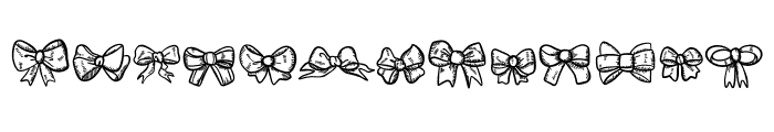 Vintage bows Font UPPERCASE