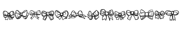 Vintage bows Font LOWERCASE