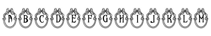 Vintage frame bow Font UPPERCASE