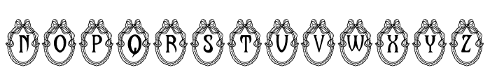 Vintage frame bow Font UPPERCASE