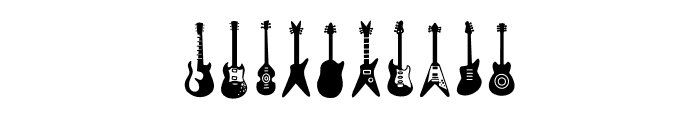 Vintage guitar Font OTHER CHARS