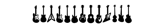 Vintage guitar Font UPPERCASE