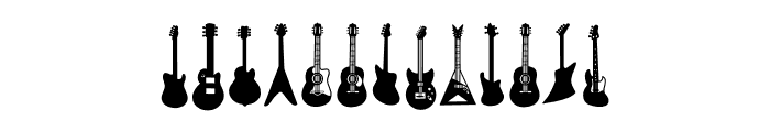 Vintage guitar Font UPPERCASE