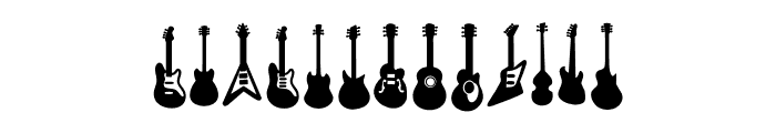 Vintage guitar Font LOWERCASE