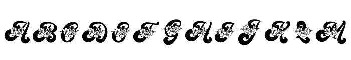 VintageQueenMonogram Flower Font LOWERCASE