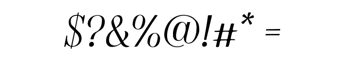 Violetta Serif Italic Font OTHER CHARS