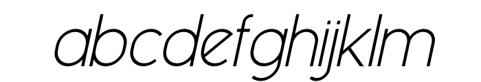 Vis Nova Light Italic Font LOWERCASE