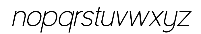 Vis Nova Light Italic Font LOWERCASE