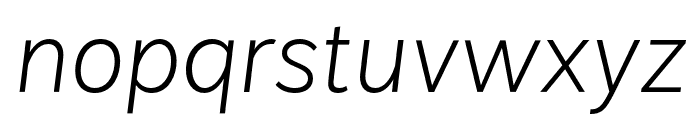 VistolSans-ExtraLightItalic Font LOWERCASE