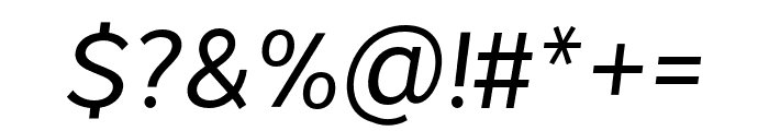 VistolSans-Italic Font OTHER CHARS