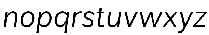 VistolSans-LightItalic Font LOWERCASE