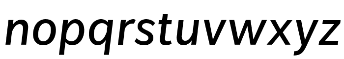 VistolSans-MediumItalic Font LOWERCASE