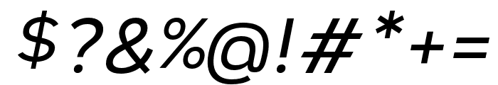 Vitala Regular Oblique Font OTHER CHARS