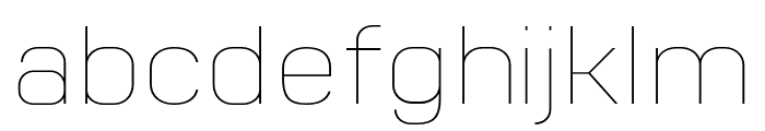 Vitro-UltraLight Font LOWERCASE