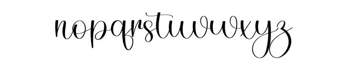 Vocation Autography Font LOWERCASE