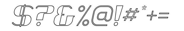 Vogan Outline Italic Font OTHER CHARS