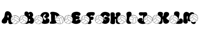 Volleyball Doodle Font UPPERCASE