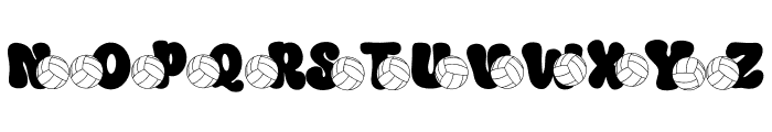 Volleyball Doodle Font UPPERCASE