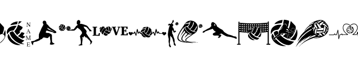 Volleyball bundle Font UPPERCASE