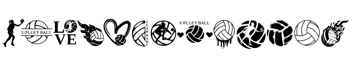 Volleyball bundle Font UPPERCASE