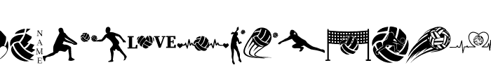 Volleyball bundle Font LOWERCASE