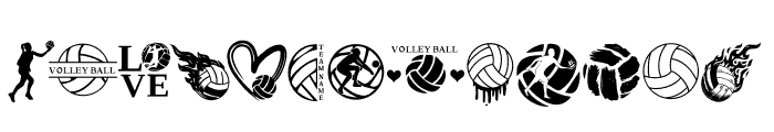 Volleyball bundle Font LOWERCASE