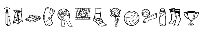 VolleyballDoodle Font UPPERCASE