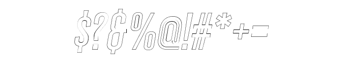 Volutant Display Outline Italic Font OTHER CHARS
