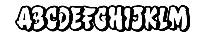Voogle-Extrude Font UPPERCASE