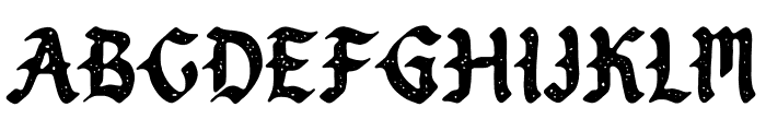 Vorged Dirty Blackletter Font LOWERCASE