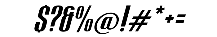 WAROCK Italic Font OTHER CHARS