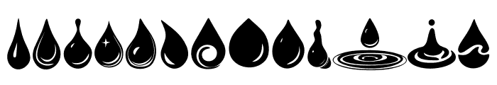 WATER DROPLET Font UPPERCASE