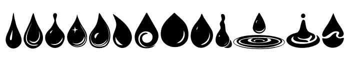 WATER DROPLET FONT