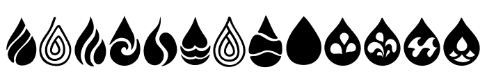 WATER DROPLET Font LOWERCASE