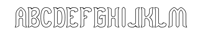 WHITE ANGLE-Hollow Font UPPERCASE