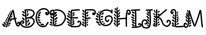 WK Autumn leaf Font UPPERCASE