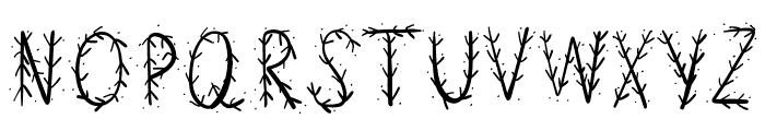 WK Pine tree snow Font UPPERCASE