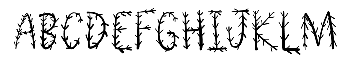 WK Pine tree Font UPPERCASE