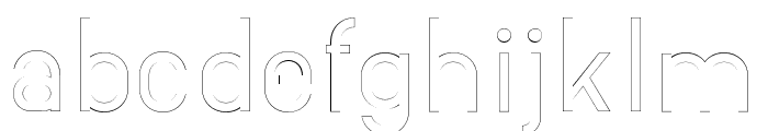 Wafterby Outline Font LOWERCASE