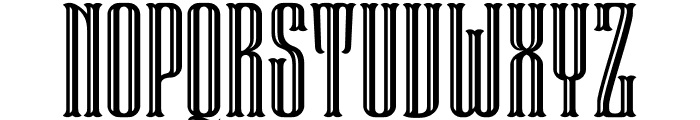 Wallaxe Extra-condensed Inline Font UPPERCASE
