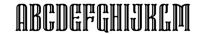 Wallaxe Extra-condensed Inline Font LOWERCASE