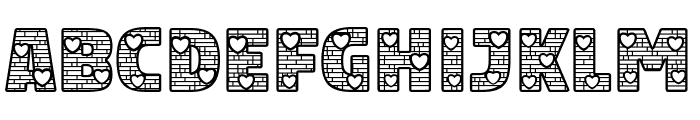 Walling Love Font UPPERCASE